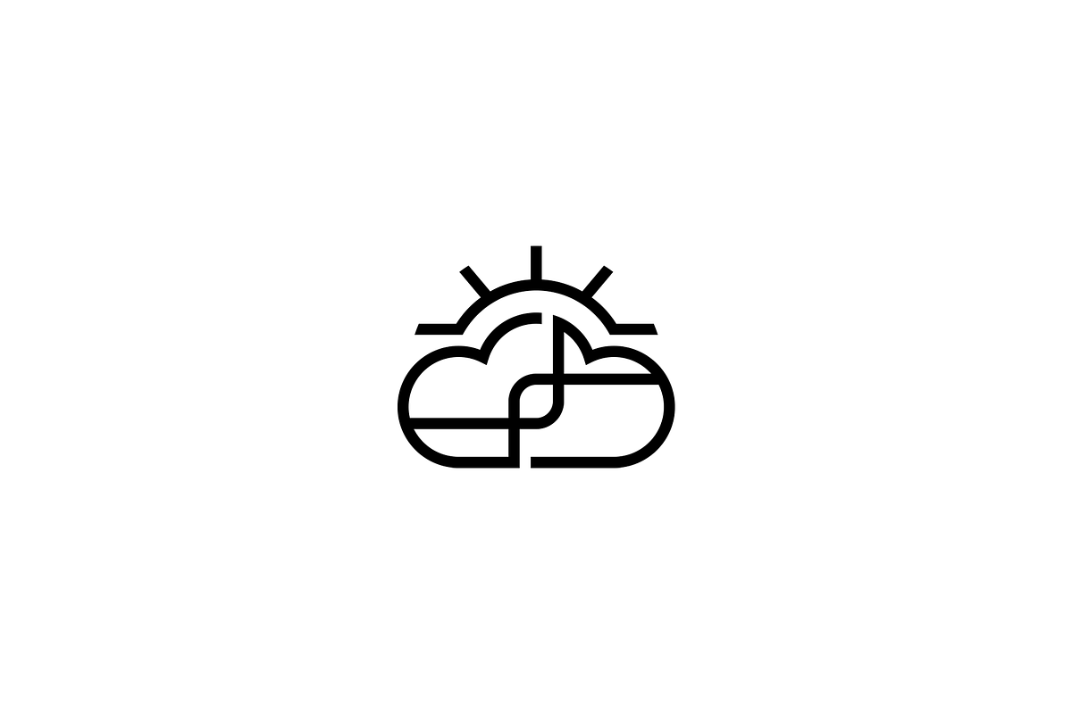 Minimalist Cloud Sun Logo, a Branding & Logo Template by Luxury Logos (Photo 3 of 4)