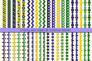 Mardi Gras Digital Border Set