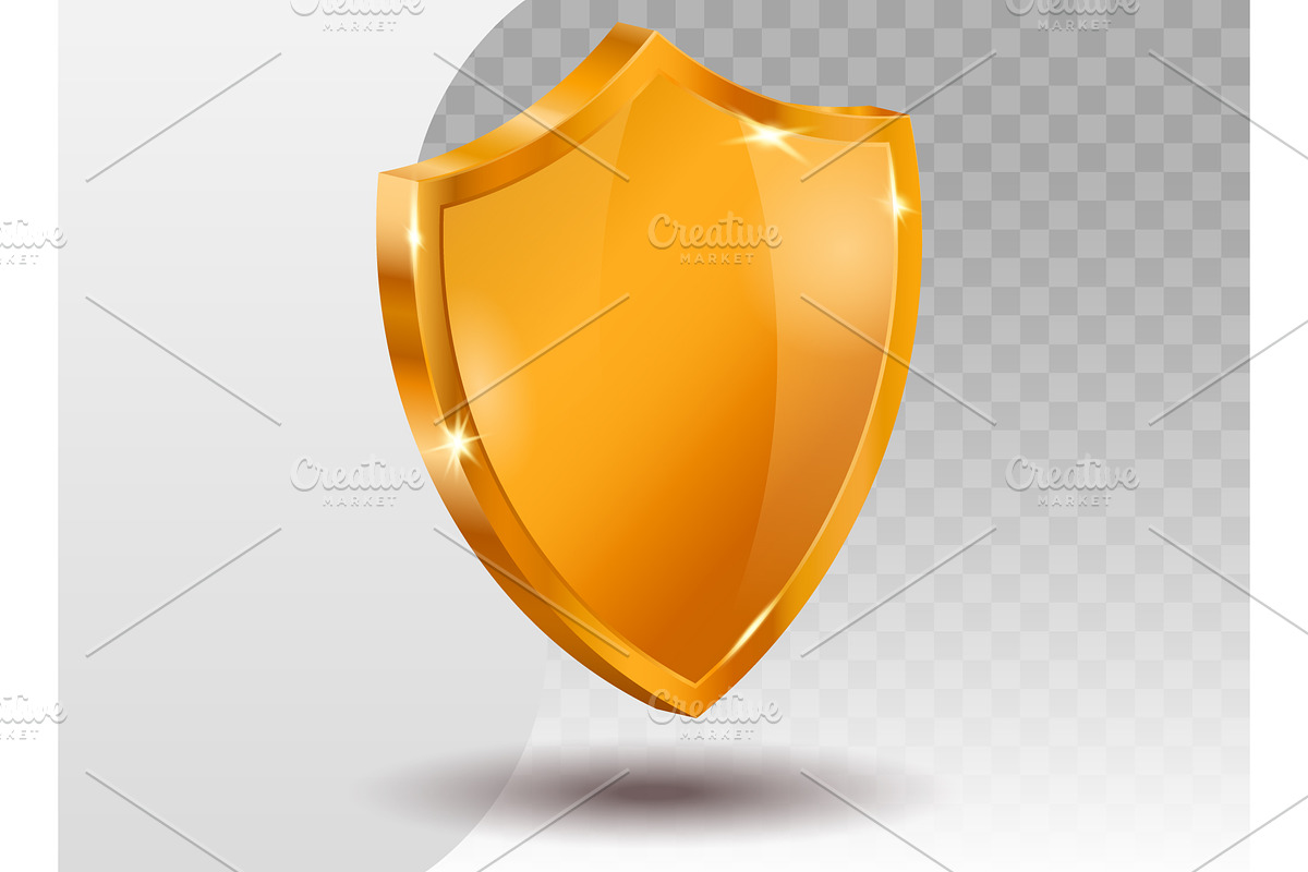 Golden shield protection symbols, an Object Illustration by Yayasya (Photo 3 of 3)