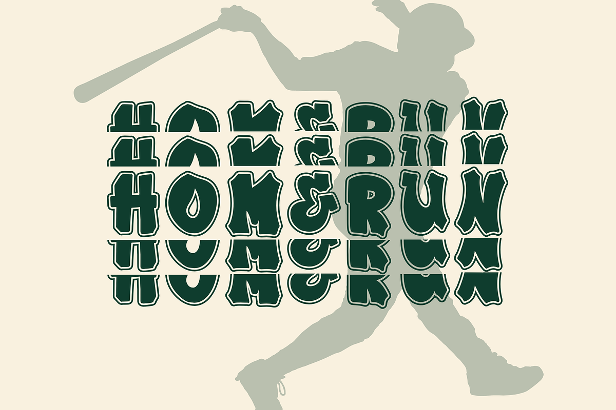 Plump Varsity Stacked, a Serif Font by Dm Studio (Photo 3 of 9)