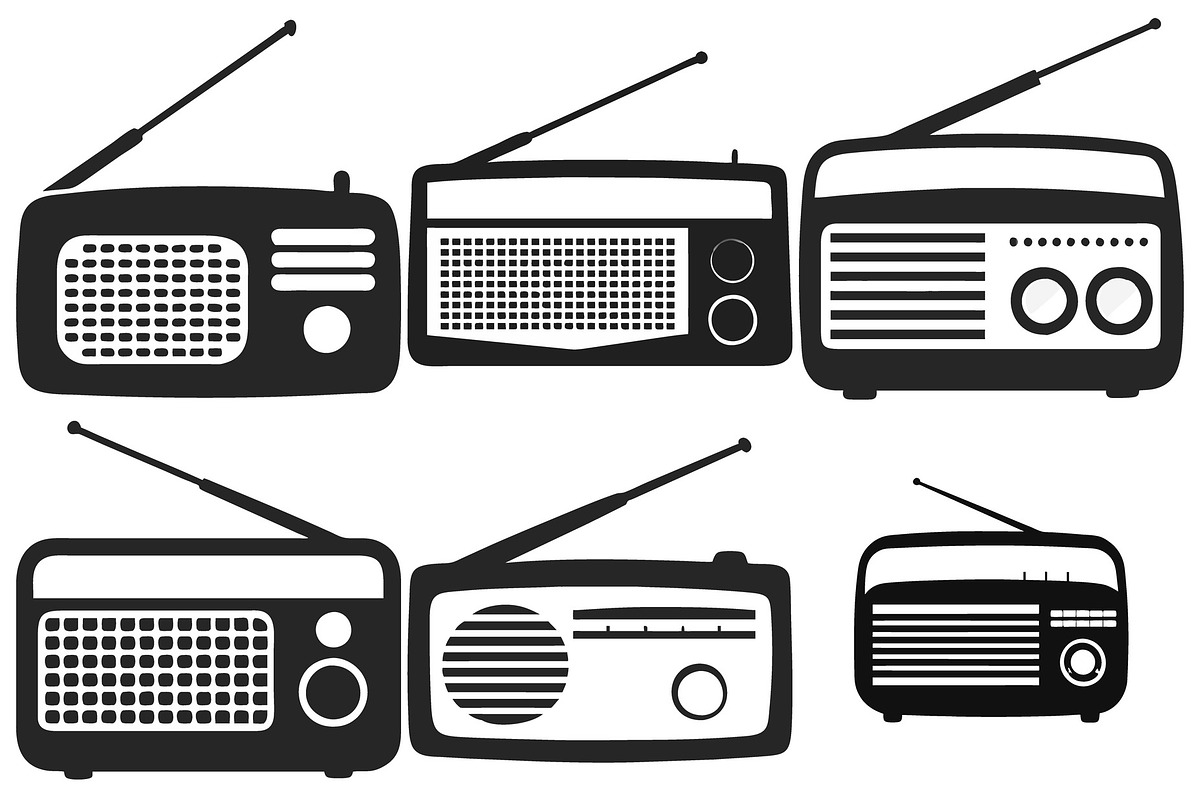 Classic transistor radio with antena, an Object Graphic by Billah Hub