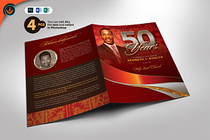 Crimson Pastor's Anniversary Program, a Brochure Template by SeraphimChris