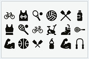 Sports Fitness Icons Logo, a Solid Icon by Vectorium Studio (Thumbnail 13 of 16)