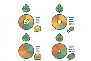 Colorful infographic displaying food, a Food Illustration by ZinetroN