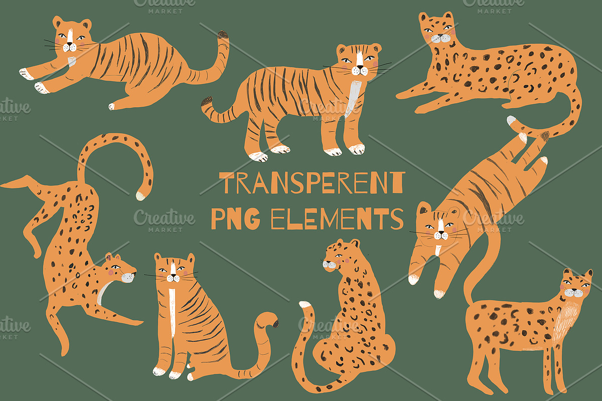 Wild Animals Patterns, a Pattern Graphic by watercolor kamill (Photo 10 of 11)