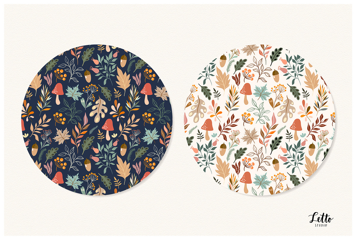 Autumn patterns set, a Pattern Graphic by Letto studio (Photo 3 of 4)