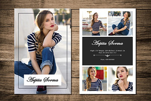 Model Comp Card Template, a Card Template by Template Shop