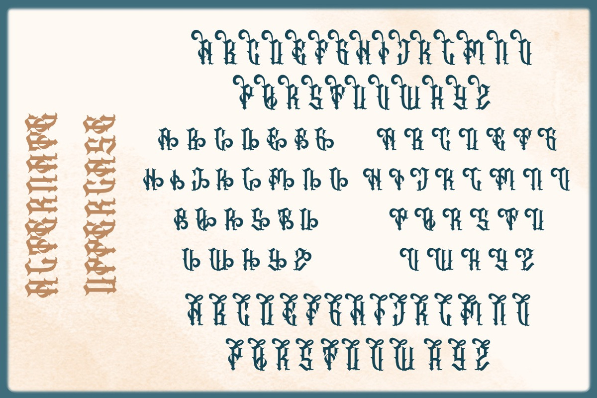 Swarotty - Modern Blackletter Font, a Blackletter Font by Dhabee (Photo 3 of 15)