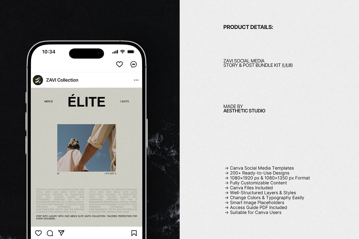 ZAVI | Social Media Kit Bundle, a Social Media Template by The Aesthetic Studio (Photo 8 of 10)