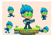 SpaceBoy 1000 2D Game Character Spri, an Illustration by DionArtworks (Thumbnail 1 of 3)