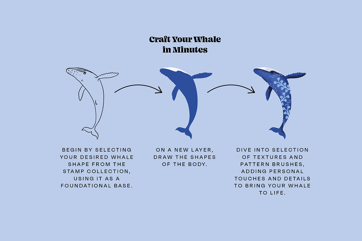 Whale Creator: 100 Procreate Brushes, a Brush Add-On by Pencil Twist (Photo 2 of 11)