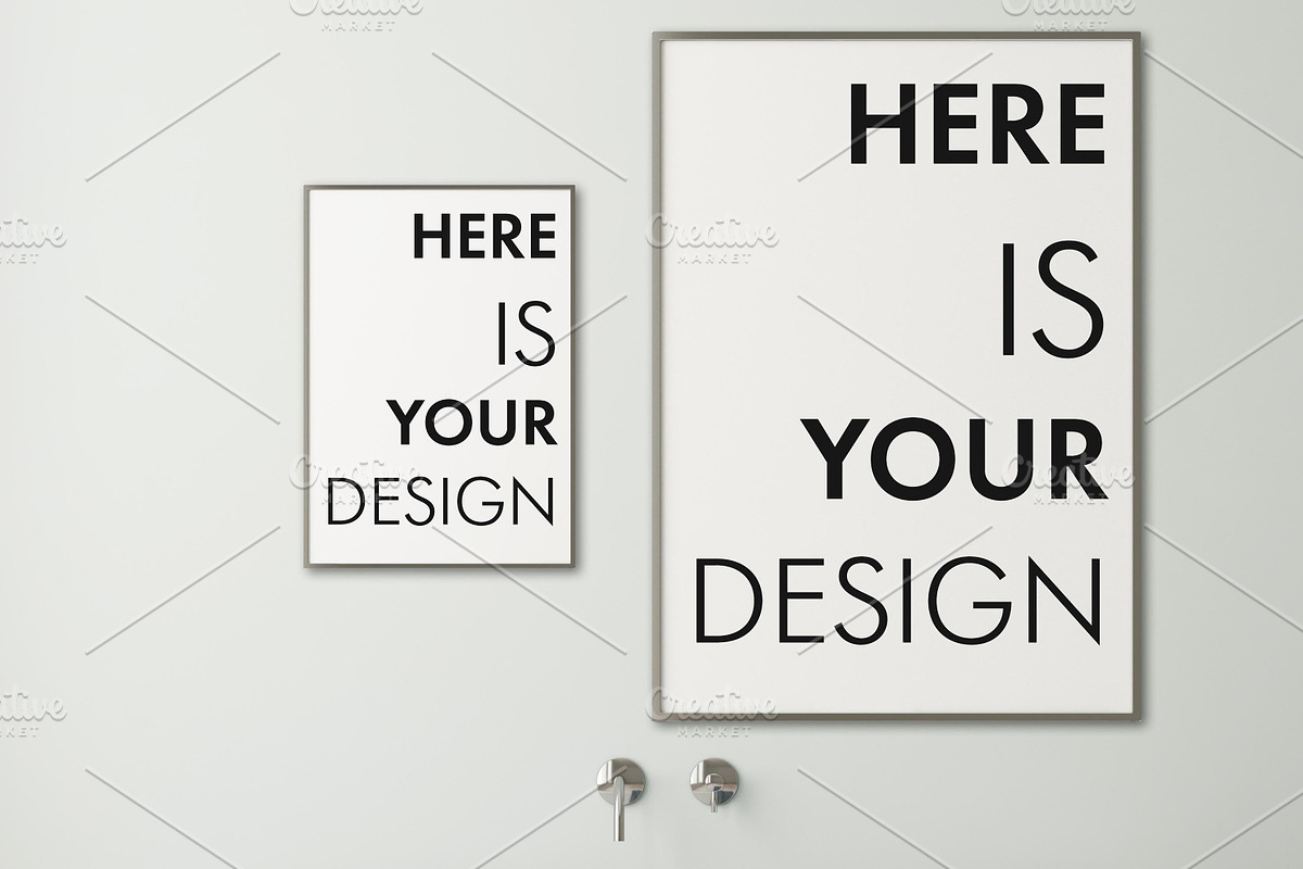 Mockup posters in the bathroom part1, a Print Template by FilL239 (Photo 11 of 11)