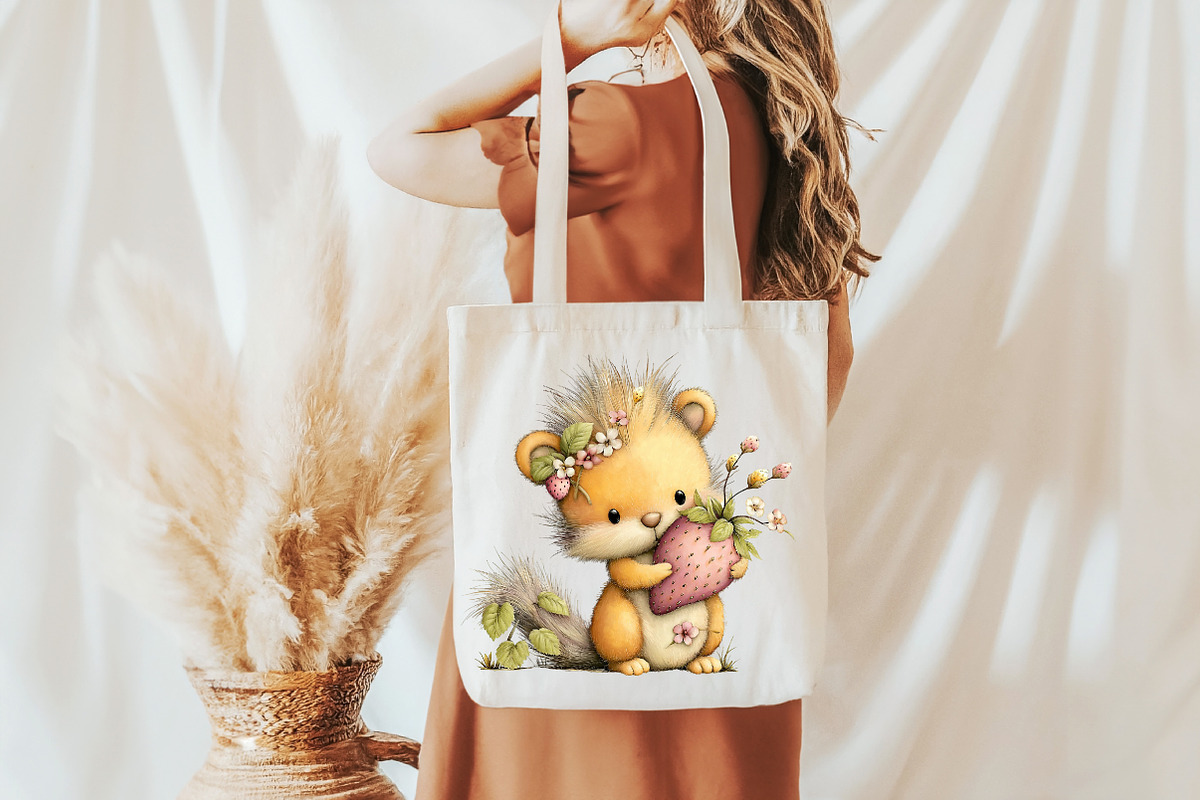 Whimsical Strawberry Squirrel, a Seasonal Illustration by Designworld (Photo 9 of 10)