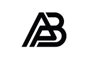 AB Line Art Logo Design, a Branding & Logo Template by Vectorium Studio (Thumbnail 1 of 2)