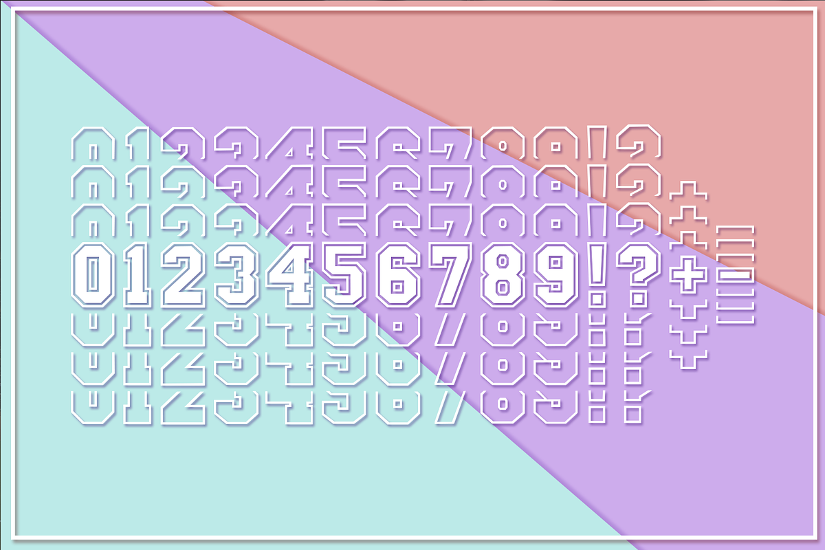 Go Sports Stacked Mirror Font, a Font by Anastasia Feya (Photo 5 of 11)