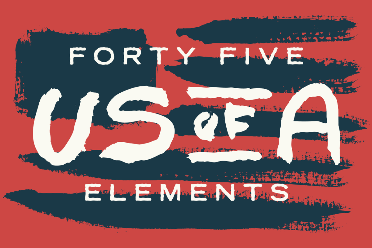 45 Hand Painted USA Elements, an Object Graphic by GhostlyPixels (Photo 1 of 6)