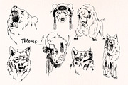 Tribal Sketche Pack, Native American, a Person Illustration by ArtPavo (Thumbnail 5 of 13)
