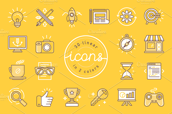 30 Linear Icons