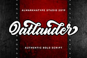 Oatlander - Authentic Bold Script, a Handwritten Font by Almarkhatype (Thumbnail 1 of 12)