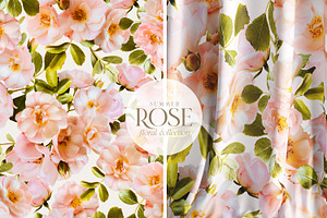 Summer Wild Rose Pink Florals