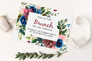 Burgundy, Navy Blue & Blush Flowers, an Illustration by Graphic Blue Bird (Thumbnail 6 of 6)