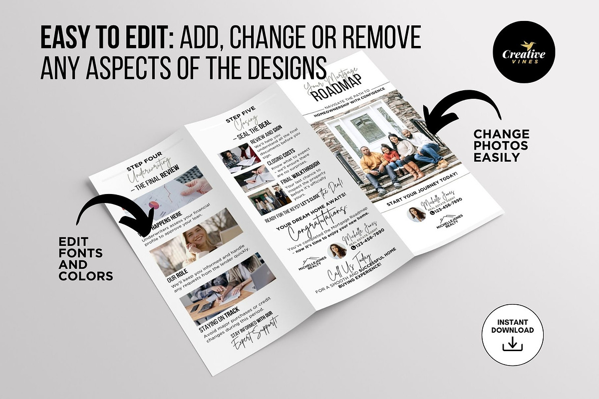 Mortgage Roadmap Brochure Canva, a Brochure Template by CreativeVinesStore (Photo 5 of 6)