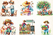 Spring Farmer Clipart, an Illustration by DreamCafeArt (Thumbnail 2 of 3)