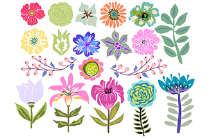 Flowers Clip Art 19 Illustrations