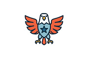 Patriotic Eagle Graphic Element, a Branding & Logo Template by Vectorium Studio (Thumbnail 1 of 3)