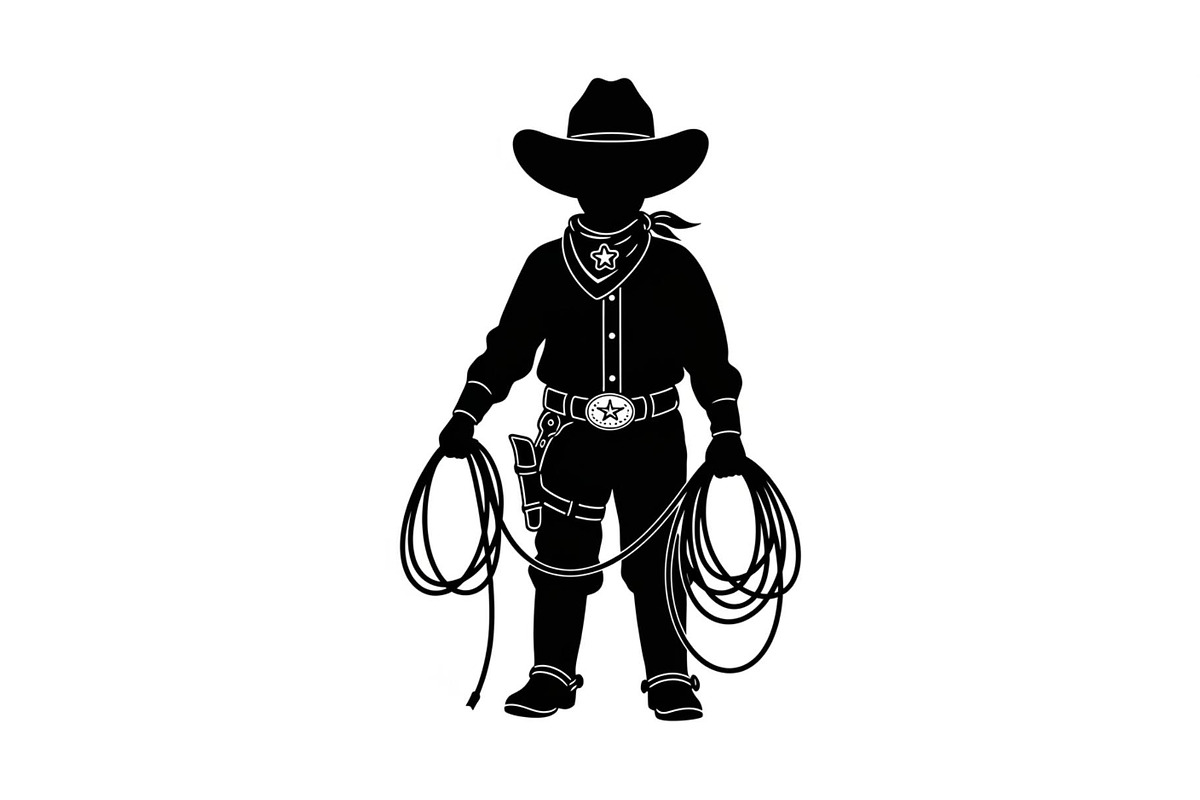 Western Cowboy Horse Silhouette Bund, an Illustration by Designs_River (Photo 15 of 51)