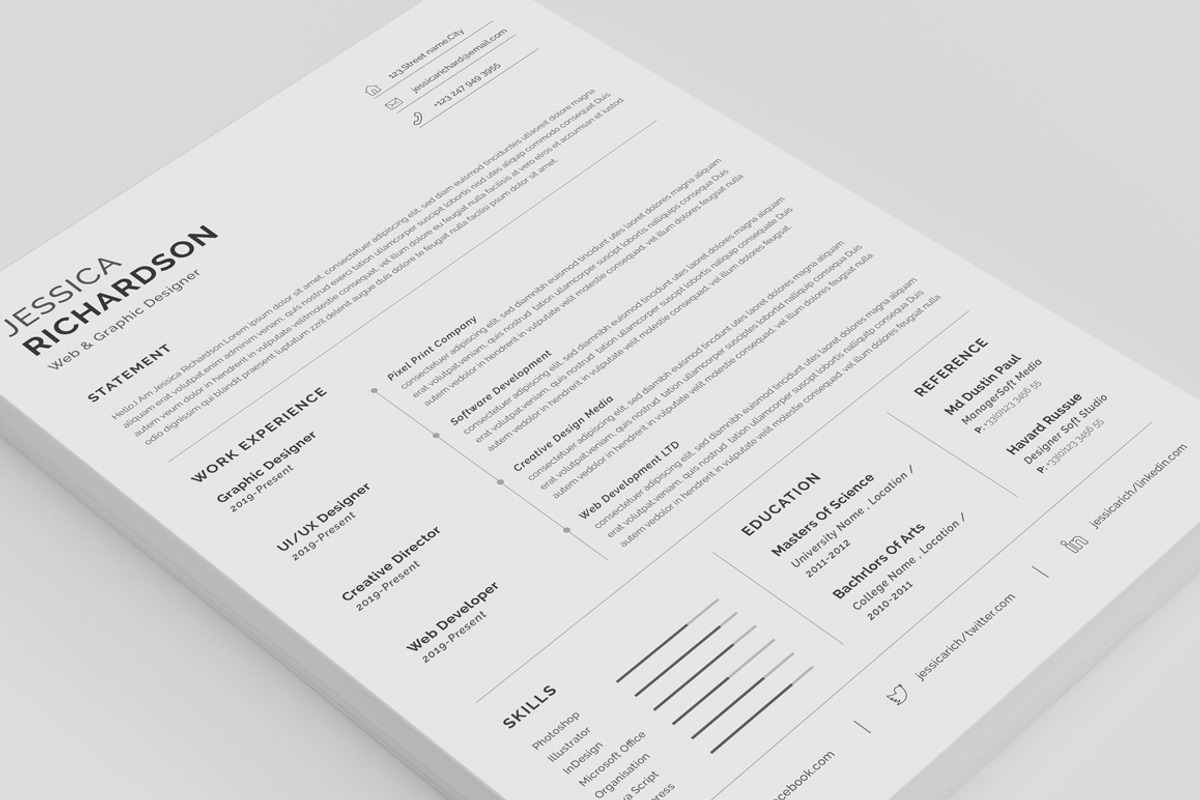 Resume/CV, a Resume Template by ThemeDevisers (Photo 3 of 3)