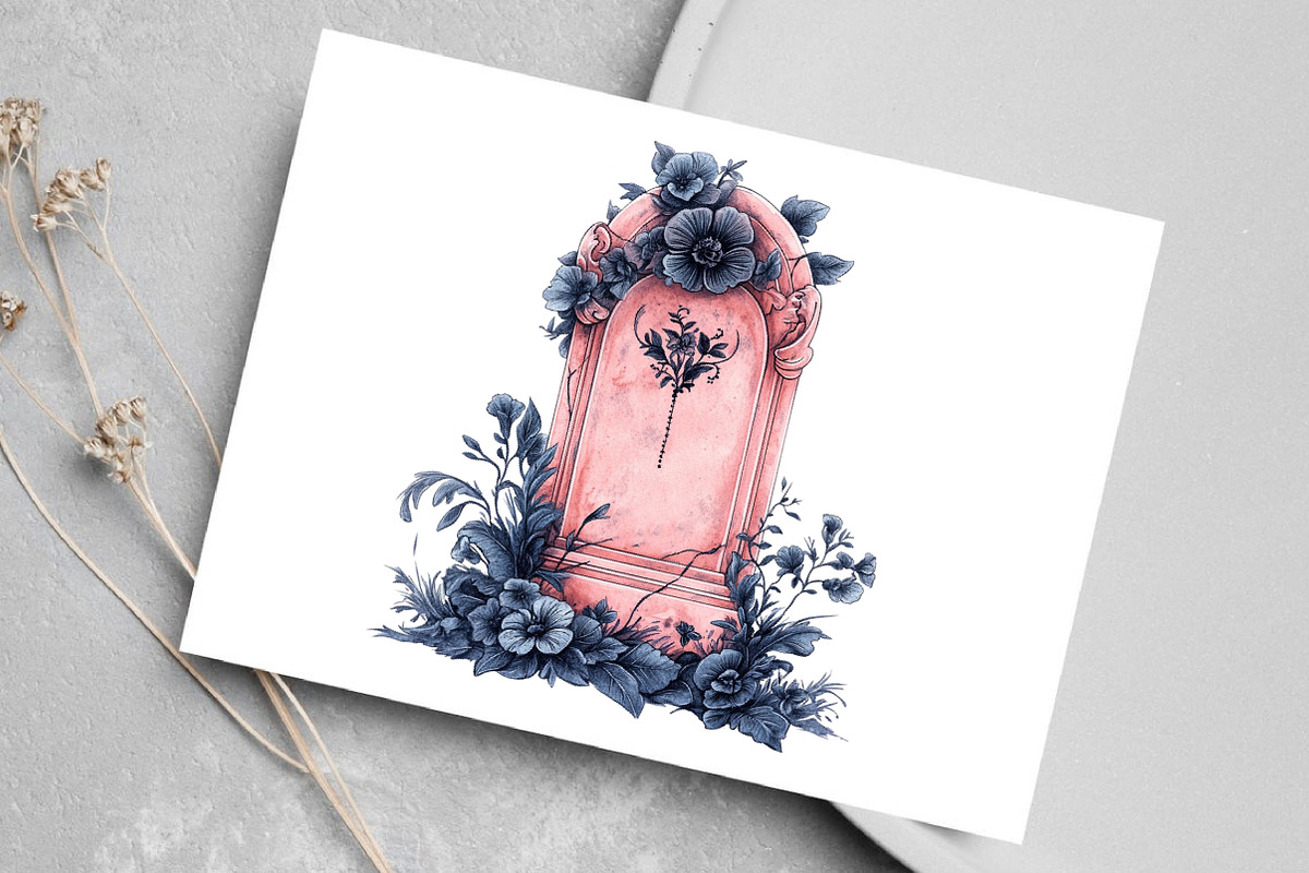 Watercolor Black Pink Halloween, an Illustration by Canvas Craft (Photo 6 of 7)
