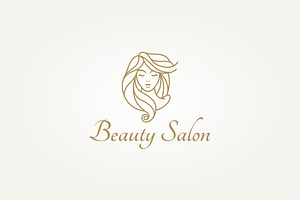 beauty salon line art label logo, a Branding & Logo Template by Blazybone