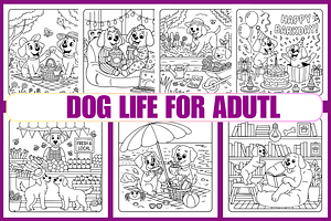 Dog Life For Adults Vol-01, an Animal Illustration by Coco Bloom