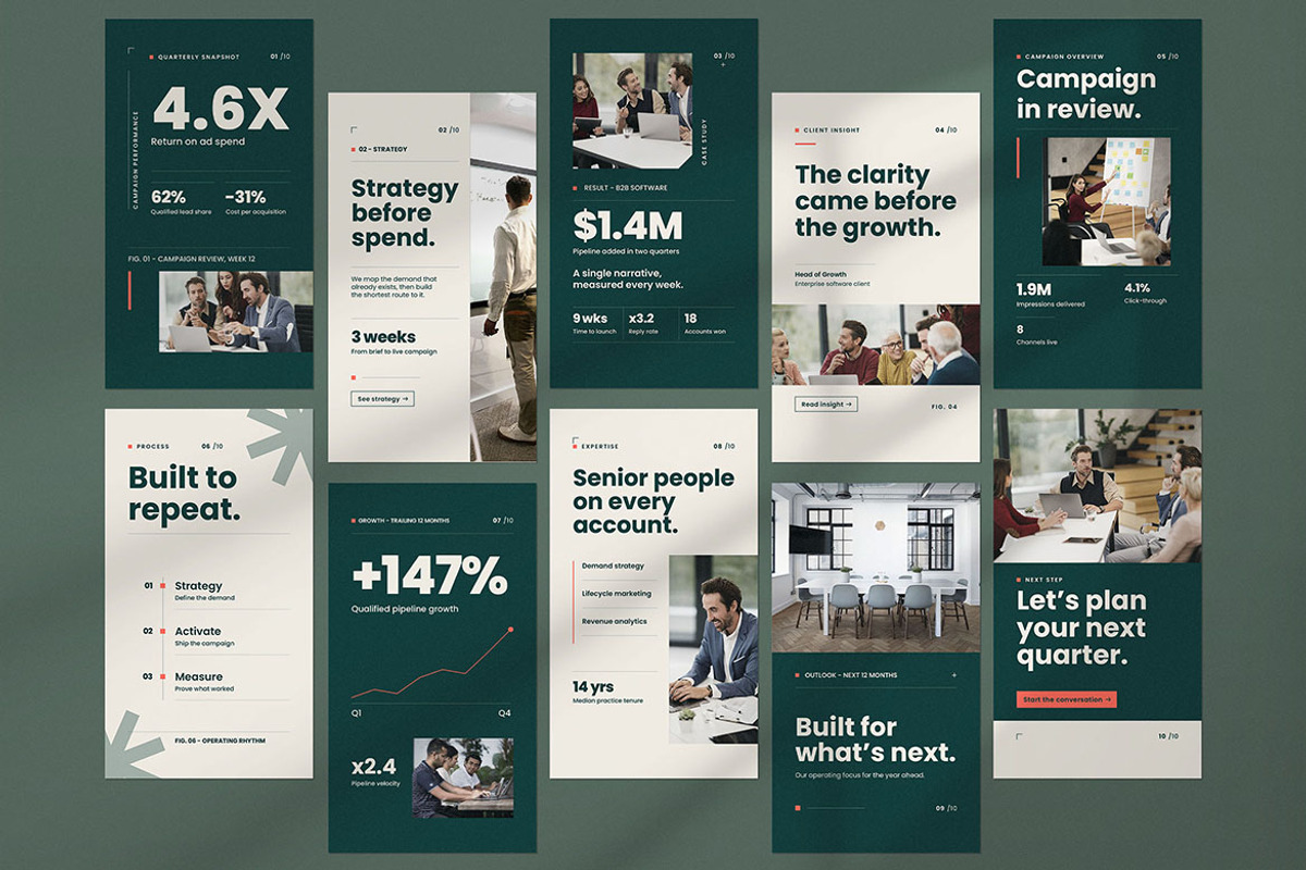 Minimal Business Report Instagram, a Social Media Template by Pitchlook.Studio (Photo 2 of 3)