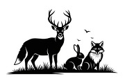 Wildlife Forest Silhouette Vector Bu, an Illustration by Designs_River (Thumbnail 4 of 51)