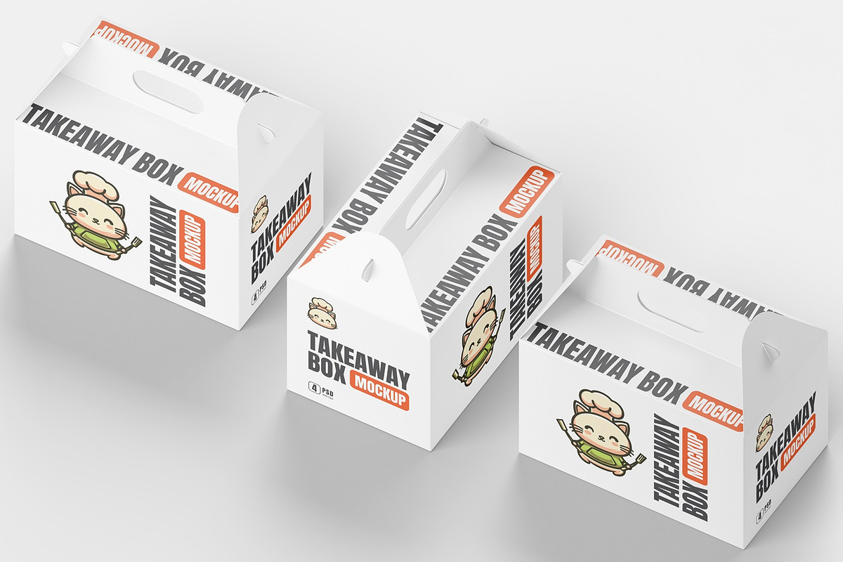 Takeaway Box Packaging Mockup, a Packaging Mockup by Alolieli Studio (Photo 5 of 5)