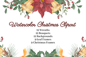 Watercolor Christmas Clipart
