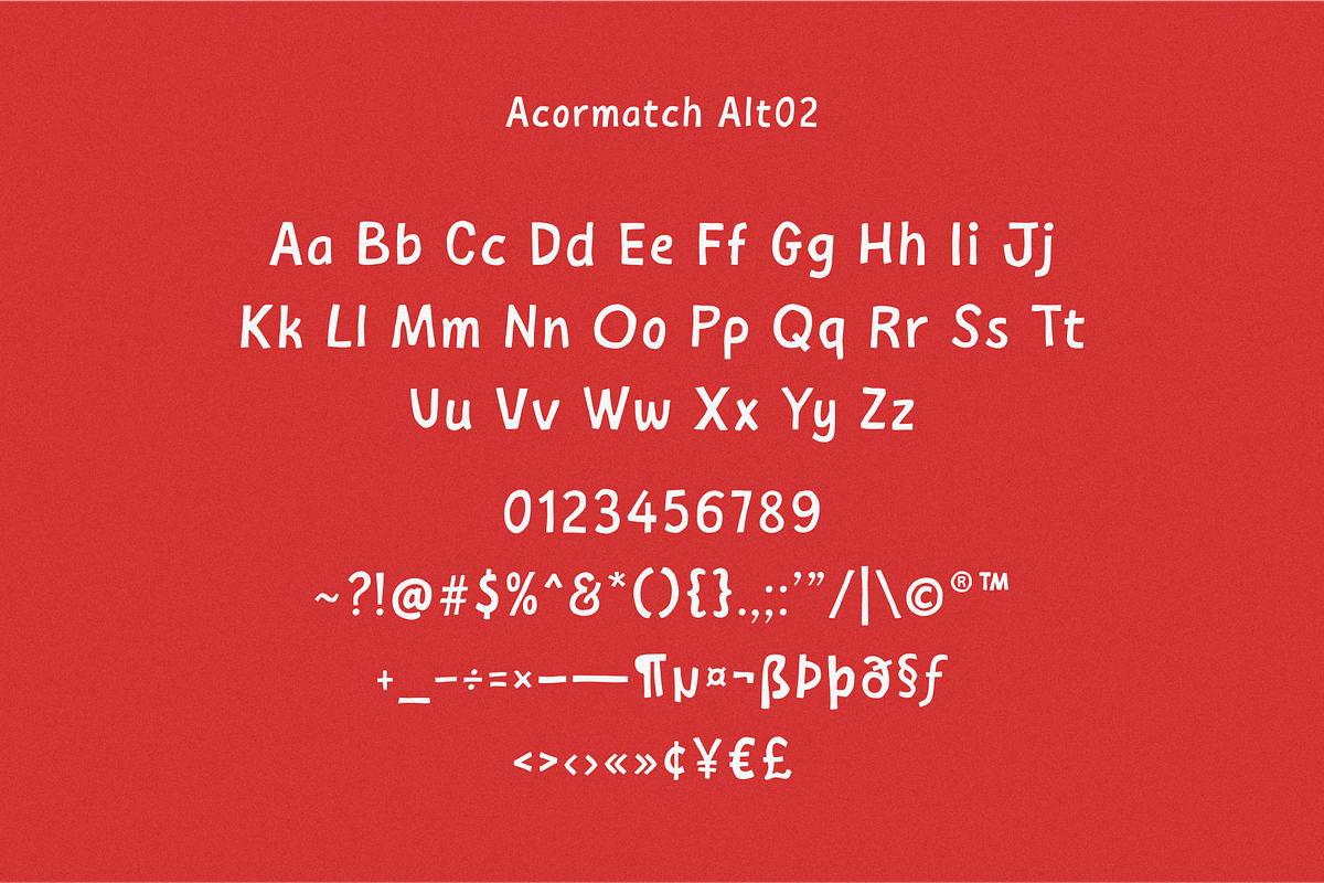Acormatch Casual Hand Drawn, a Sans Serif Font by 24Design Studios (Photo 11 of 13)