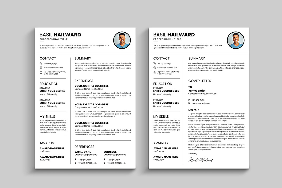 Executive Resume Template, a Resume Template by evgenystudio (Photo 3 of 4)
