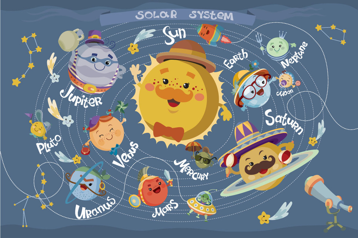 Clip art - Solar system, a Decorative Illustration by Kopirin (Photo 10 of 10)
