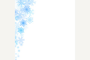 Corner frame with snowflakes