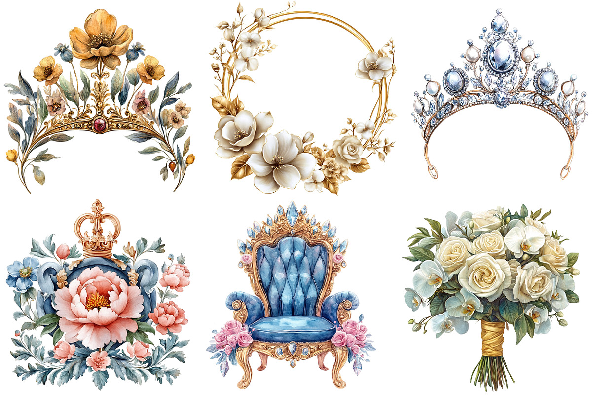 Luxury Wedding Clipart Bundle, an Illustration by Pixels.Craft (Photo 4 of 7)