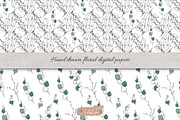 Doodle Eucalyptus botanical line art, a Pattern Graphic by JuDesign (Thumbnail 3 of 7)