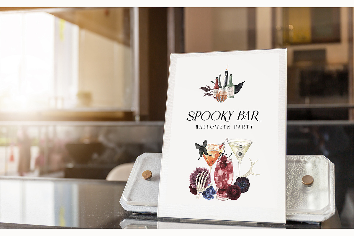 Spooky Bar Halloween Cocktails, a Seasonal Illustration by LiChu Art (Photo 2 of 14)