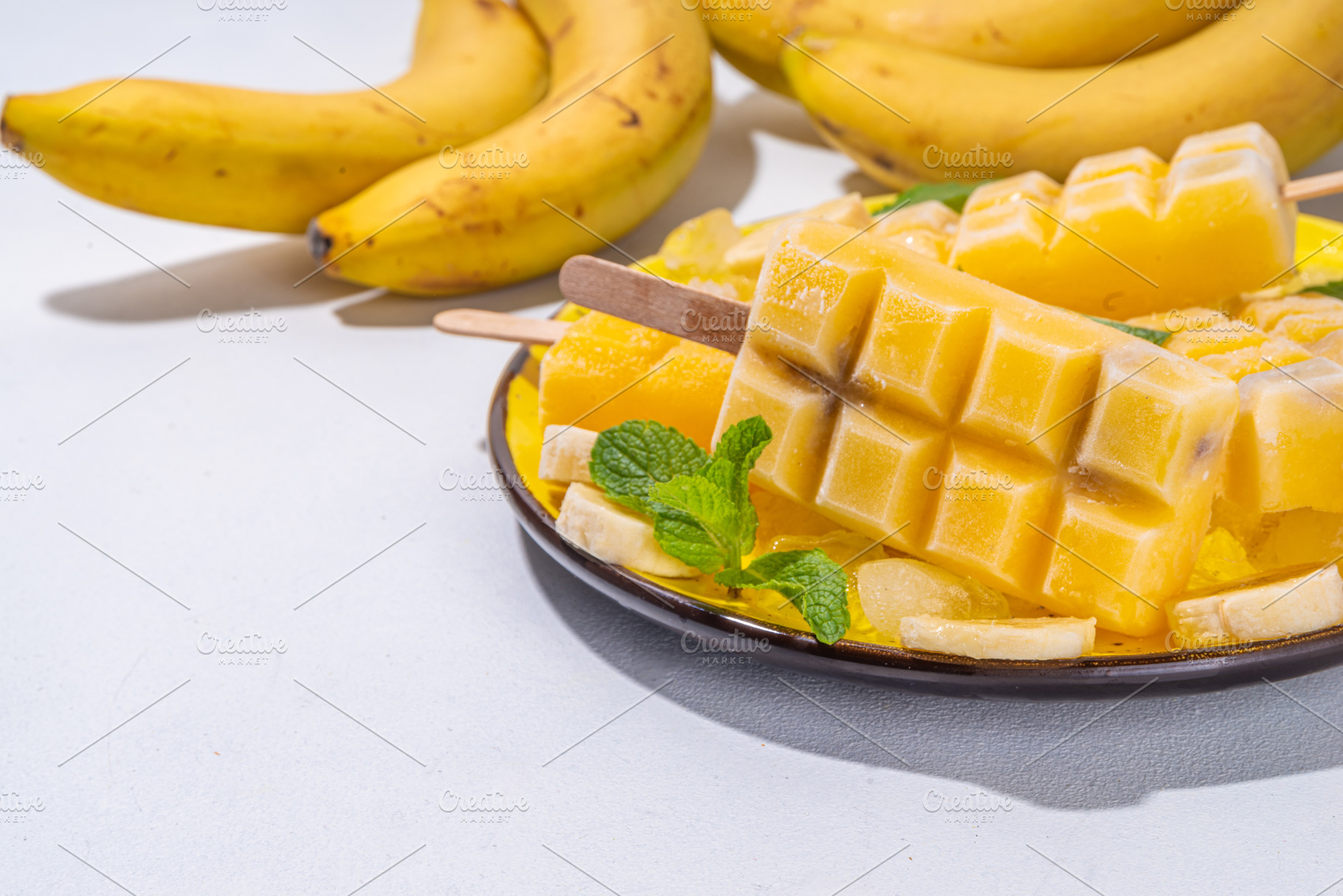 Banana ice cream popsicles, a Food & Drink Photo by Rimma