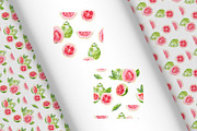 Watercolor tropical fruits., an Illustration by TaPilipa (Thumbnail 13 of 39)