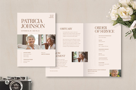 Funeral Program Template, a Brochure Template by VectorVactory
