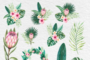 Watercolor Tropical Leaves Clipart, an Illustration by PatternPalette (Thumbnail 2 of 2)