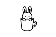 Cute Bunny Coffee Cup Vector Bundle, an Illustration by Designs_River (Thumbnail 41 of 49)